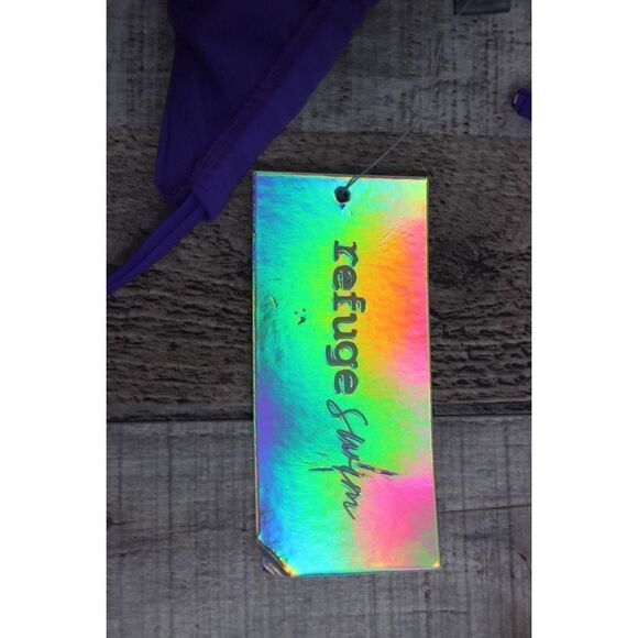 BOGOF Refuge Swim Boutique Purple String Bikini Swimwear‎ Bottom LARGE Coastal - Picture 4 of 6